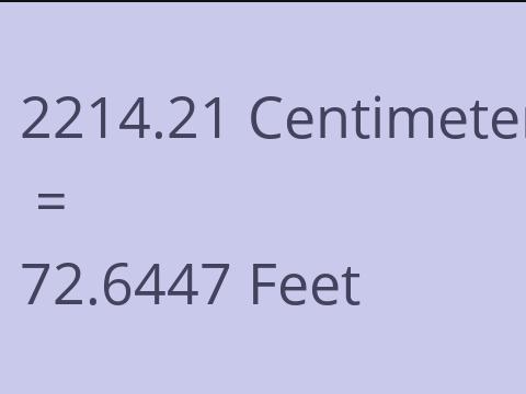 2214.21 CM TO FEET