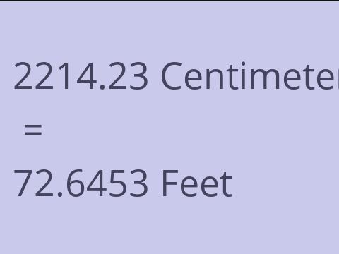 2214.23 CM TO FEET