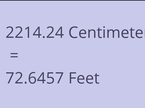 2214.24 CM TO FEET