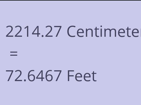 2214.27 CM TO FEET
