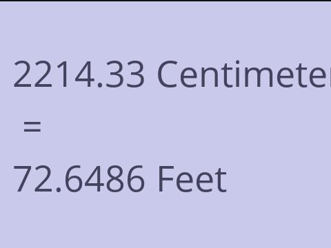 2214.33 CM TO FEET