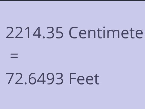 2214.35 CM TO FEET