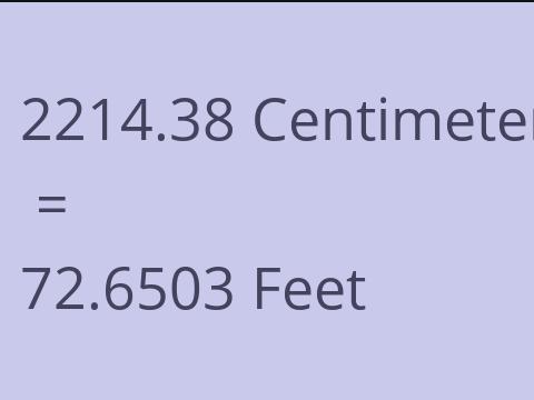 2214.38 CM TO FEET