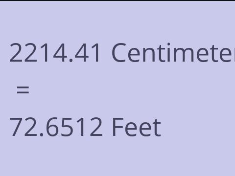 2214.41 CM TO FEET