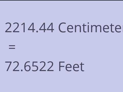 2214.44 CM TO FEET