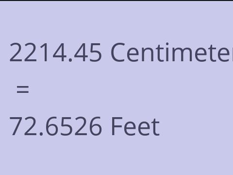 2214.45 CM TO FEET