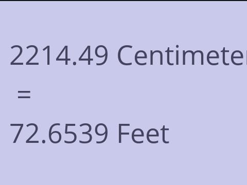 2214.49 CM TO FEET