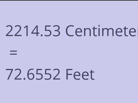 2214.53 CM TO FEET