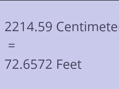 2214.59 CM TO FEET