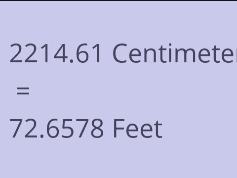 2214.61 CM TO FEET