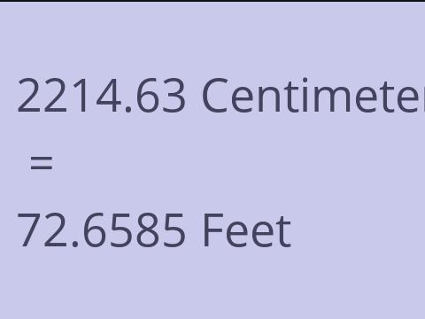 2214.63 CM TO FEET