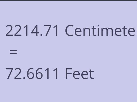 2214.71 CM TO FEET