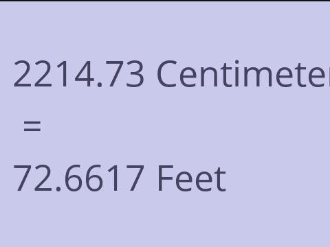 2214.73 CM TO FEET