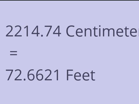 2214.74 CM TO FEET