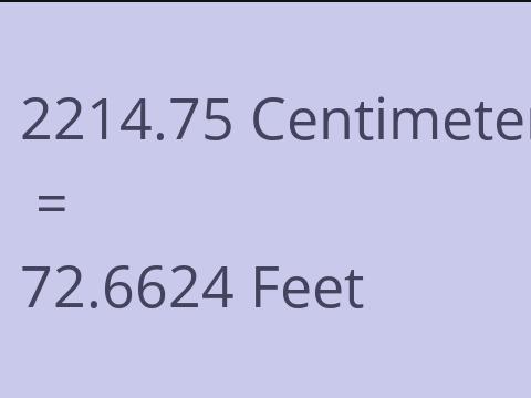 2214.75 CM TO FEET
