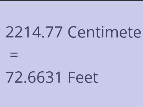 2214.77 CM TO FEET