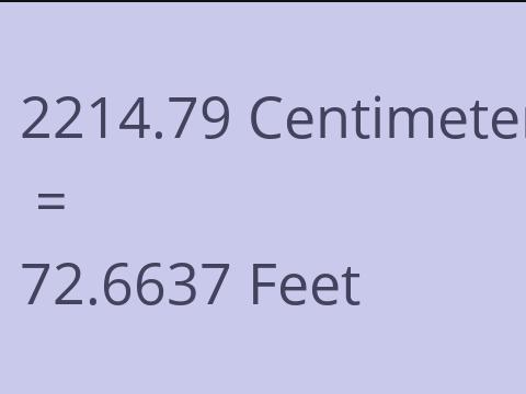 2214.79 CM TO FEET