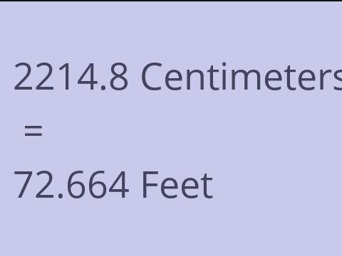 2214.8 CM TO FEET