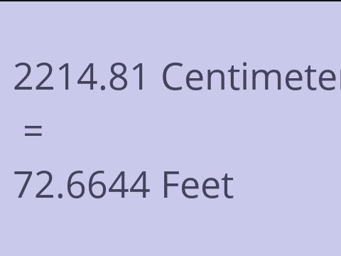 2214.81 CM TO FEET