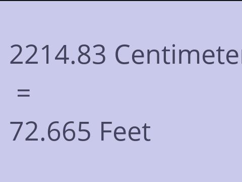 2214.83 CM TO FEET