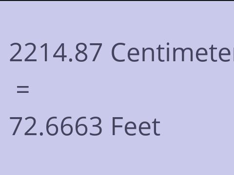2214.87 CM TO FEET