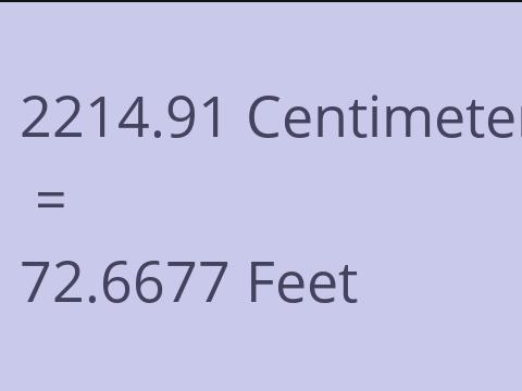 2214.91 CM TO FEET