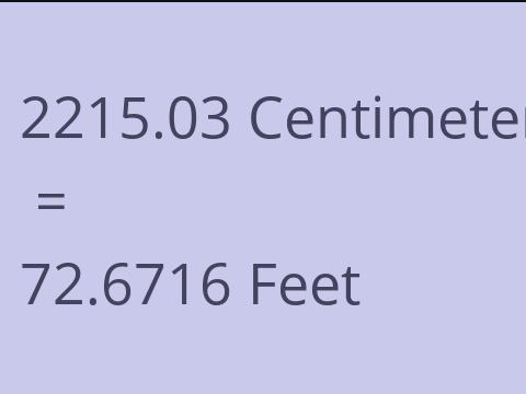 2215.03 CM TO FEET