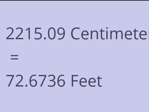 2215.09 CM TO FEET