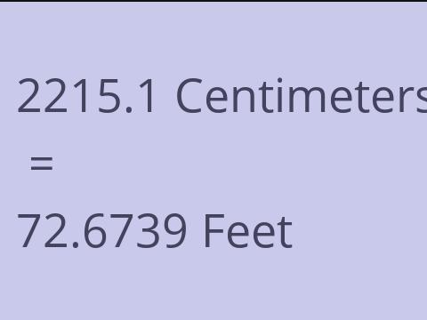 2215.1 CM TO FEET