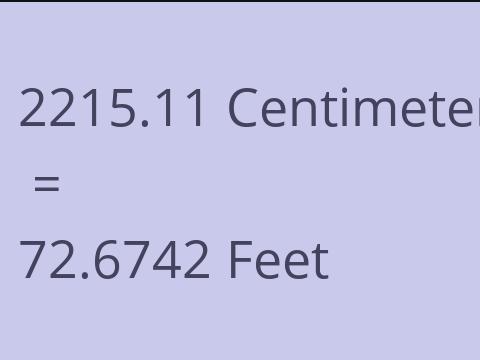 2215.11 CM TO FEET