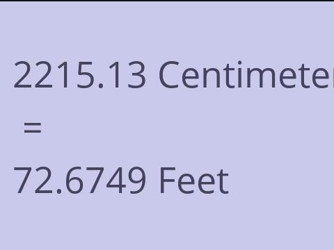 2215.13 CM TO FEET