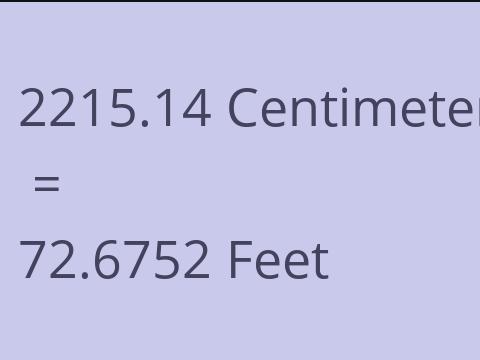 2215.14 CM TO FEET