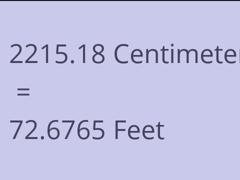 2215.18 CM TO FEET