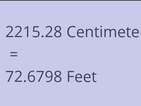 2215.28 CM TO FEET