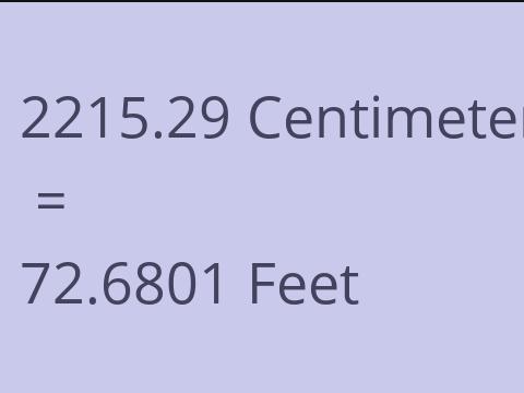 2215.29 CM TO FEET