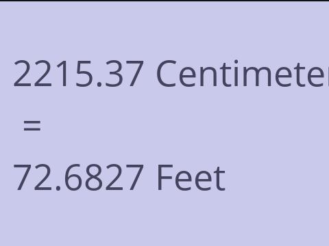 2215.37 CM TO FEET