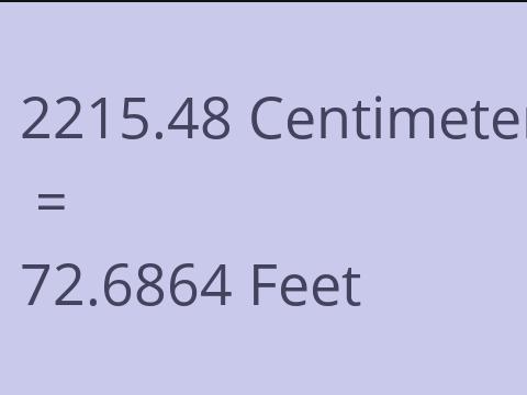 2215.48 CM TO FEET