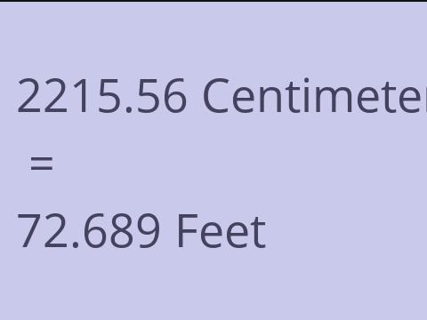 2215.56 CM TO FEET