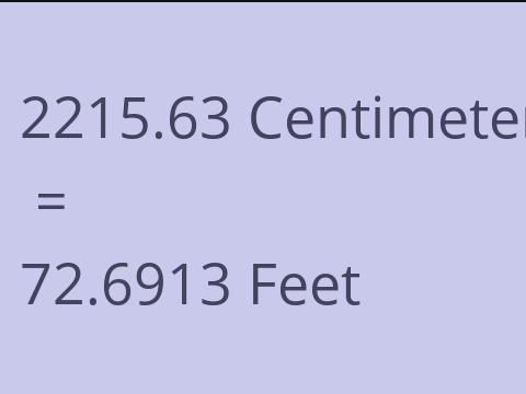 2215.63 CM TO FEET