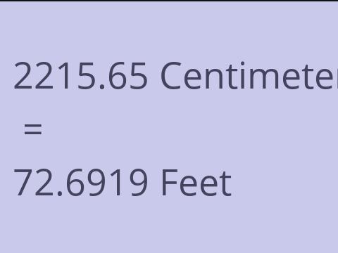 2215.65 CM TO FEET