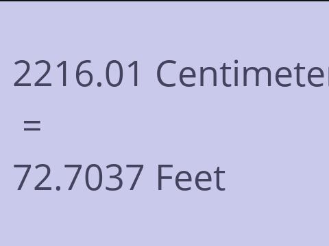 2216.01 CM TO FEET