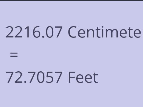 2216.07 CM TO FEET