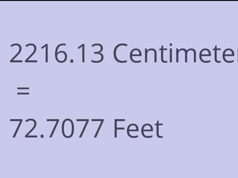 2216.13 CM TO FEET