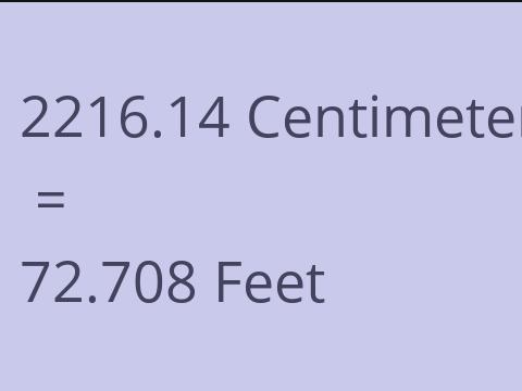 2216.14 CM TO FEET