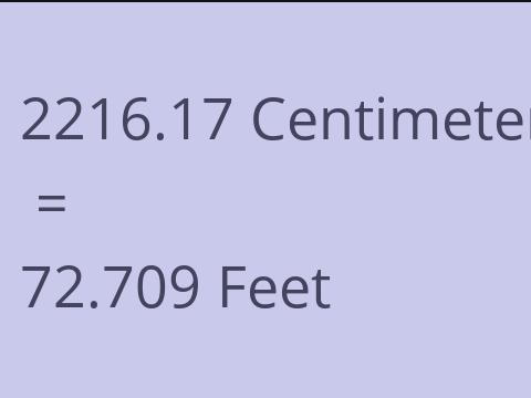 2216.17 CM TO FEET