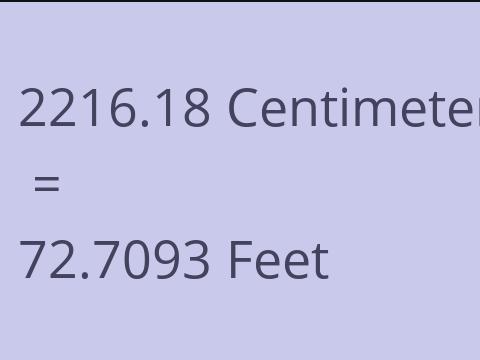 2216.18 CM TO FEET