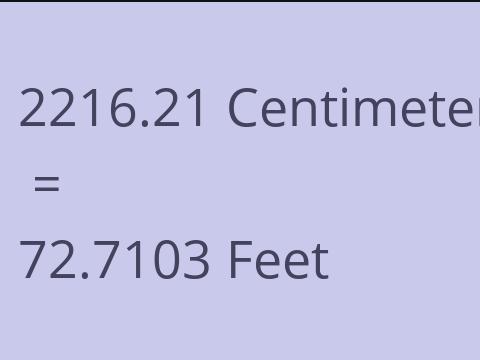 2216.21 CM TO FEET