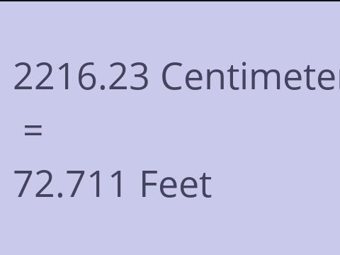 2216.23 CM TO FEET