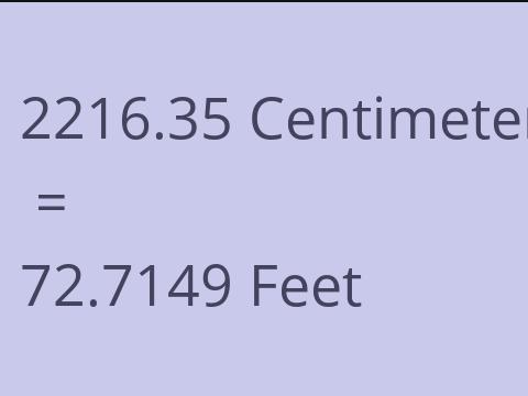 2216.35 CM TO FEET