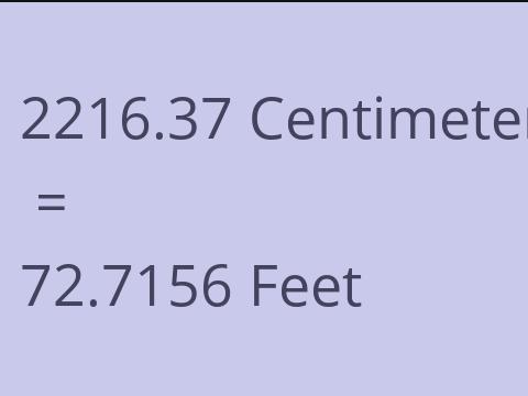 2216.37 CM TO FEET